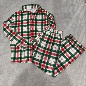 Sugar Bee NWOT red & green Christmas plaid long sleeve pajama set pants size XL